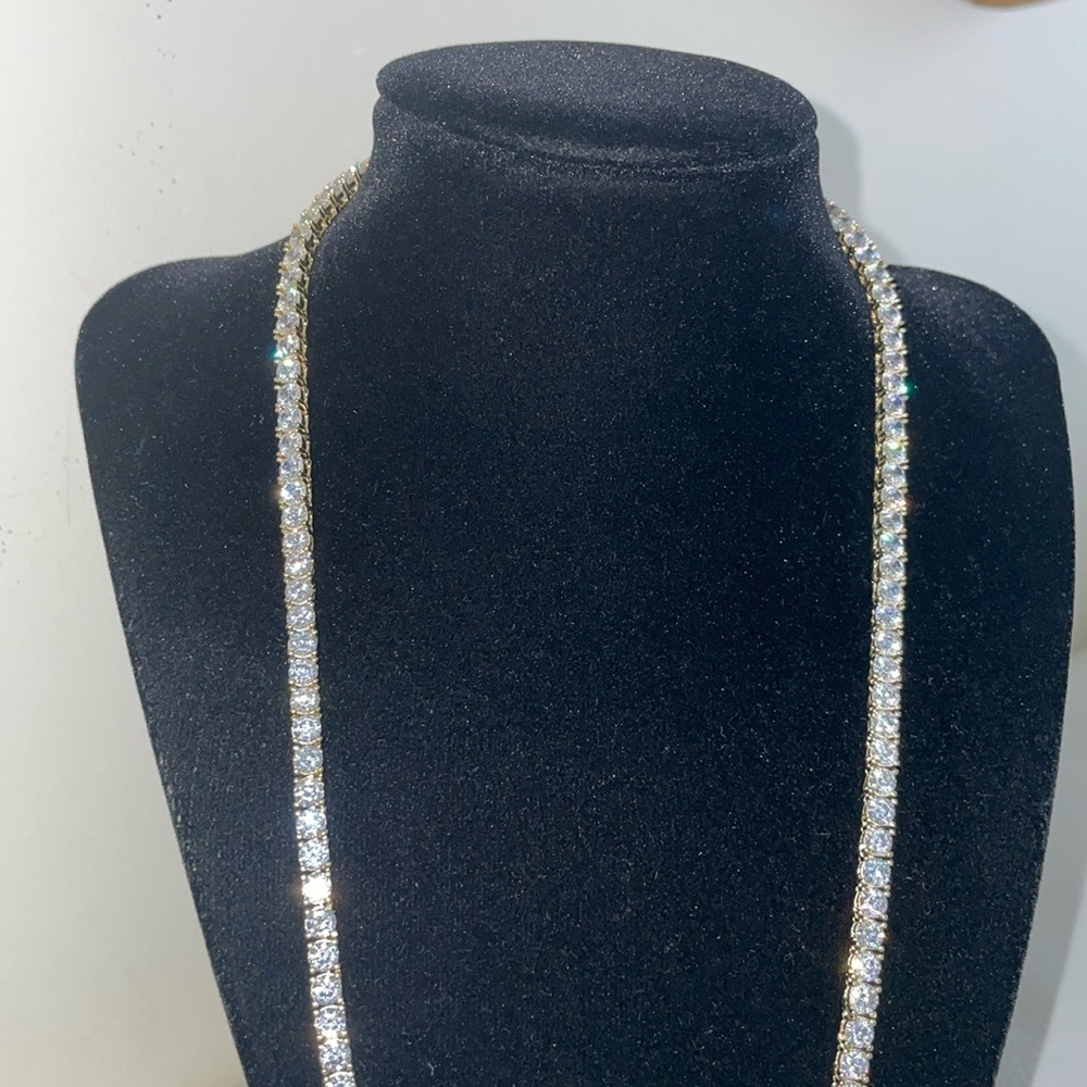 22”Sterling Silver tennis chain for men and women